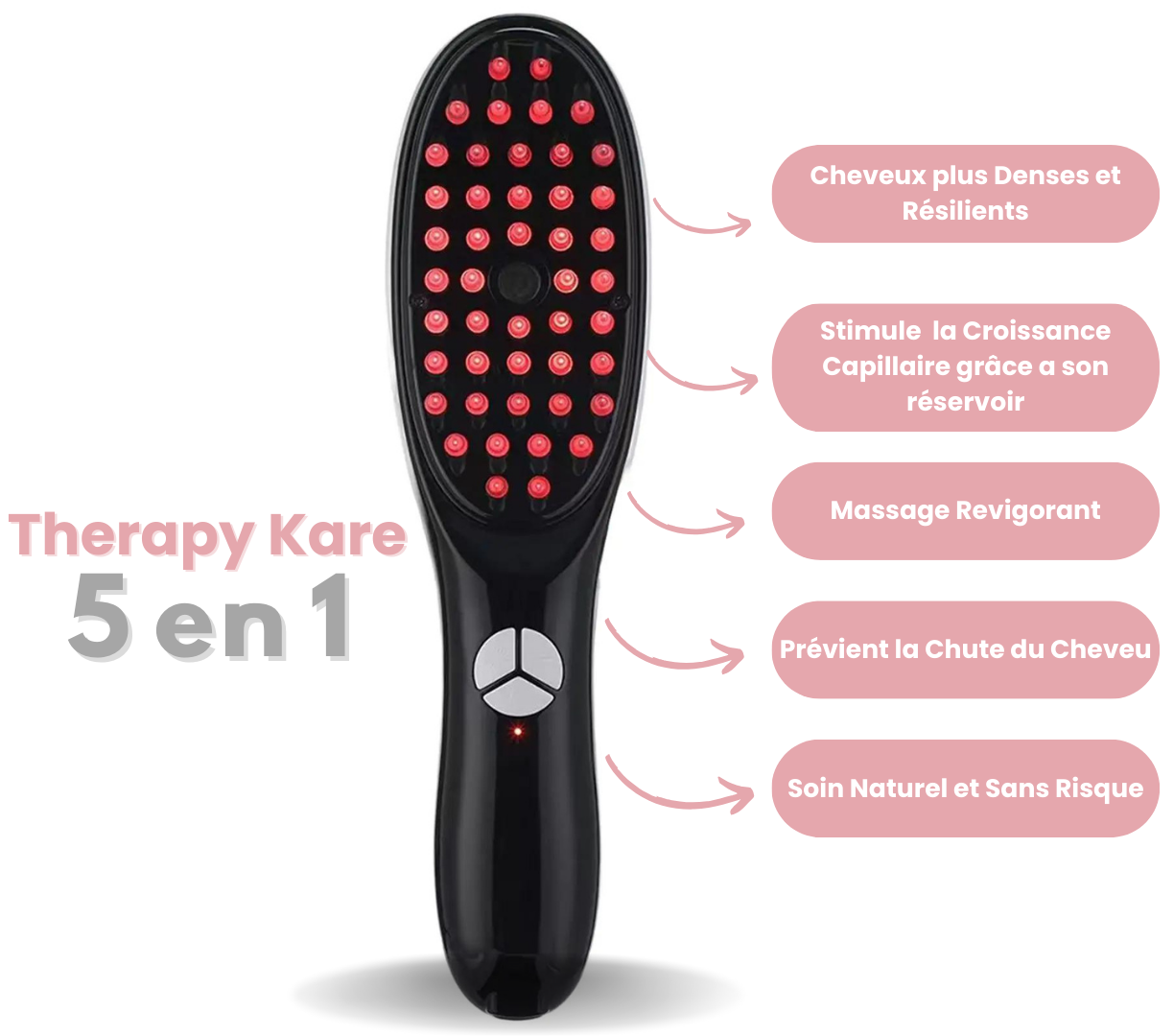 Therapy Kare® - Brosse à cheveux led soin intensif